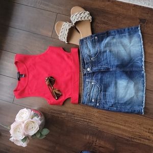 Bebe Denim Skirt